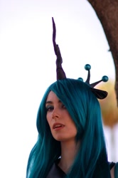 Size: 638x960 | Tagged: safe, artist:moorisa42, queen chrysalis, human, cosplay, irl, irl human, photo