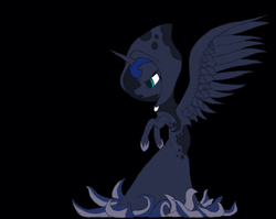 Size: 972x772 | Tagged: safe, artist:pandacakes1, princess luna, alicorn, pony, a hearth's warming tail, cloak, clothes, simple background, spirit of hearth's warming yet to come