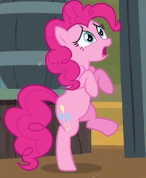 Size: 369x450 | Tagged: safe, screencap, pinkie pie, earth pony, pony, the last roundup, animated, cropped, desperation, need to pee, omorashi, outhouse, potty dance, potty emergency, potty time, trotting, trotting in place