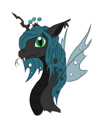 Size: 4506x5685 | Tagged: safe, artist:holyhell111, queen chrysalis, changeling, changeling queen, snake, absurd resolution, female, simple background, solo, species swap, white background