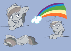 Size: 662x478 | Tagged: safe, artist:skywriter, rainbow dash, pegasus, pony, discorded, female, mare, vulgar