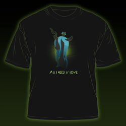 Size: 900x900 | Tagged: safe, artist:cow41087, queen chrysalis, changeling, changeling queen, clothes, minimalist, solo, t-shirt