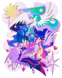 Size: 4000x5000 | Tagged: safe, artist:flamevulture17, princess cadance, princess celestia, princess luna, twilight sparkle, twilight sparkle (alicorn), alicorn, pony, absurd resolution, alicorn tetrarchy, female, mare