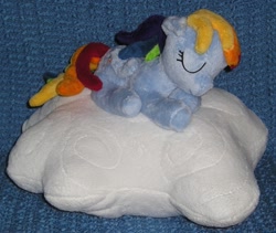 Size: 1511x1274 | Tagged: artist needed, safe, rainbow dash, irl, photo, plushie, sleeping