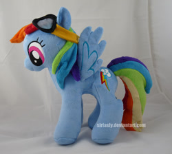 Size: 900x806 | Tagged: safe, artist:siriasly, rainbow dash, goggles, irl, photo, plushie, solo