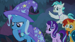 Size: 1280x720 | Tagged: safe, derpibooru import, screencap, starlight glimmer, sunburst, terramar, trixie, pony, student counsel