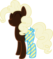 Size: 4782x5300 | Tagged: safe, artist:ambassad0r, pinkie pie, candy pony, chocolate pony, earth pony, pony, series:magic is powerful, absurd resolution, candy, chocolate, food, simple background, solo, transformed, transparent background, white chocolate