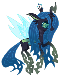 Size: 2905x3554 | Tagged: safe, artist:riisusparkle, queen chrysalis, changeling, changeling queen, simple background, solo, transparent background