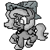 Size: 2048x2048 | Tagged: safe, artist:narmet, princess luna, alicorn, pony, cartographer's cap, filly, grayscale, hat, monochrome, moonstuck, pixel art, simple background, solo, transparent background, woona