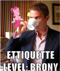 Size: 471x557 | Tagged: safe, pinkie pie, human, classy, etiquette, image macro, meme, pinky out, pun