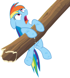 Size: 3597x4000 | Tagged: safe, artist:thorinair, rainbow dash, pegasus, pony, the mysterious mare do well, log, simple background, solo, transparent background, vector, wet