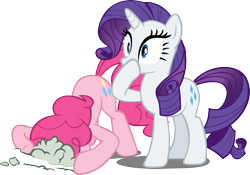 Size: 1763x1235 | Tagged: safe, artist:grinning-alex, pinkie pie, rarity, earth pony, pony, unicorn, simple background, transparent background, vector