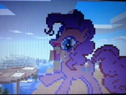 Size: 2560x1920 | Tagged: safe, pinkie pie, earth pony, pony, game screencap, minecraft, minecraft pixel art, pixel art