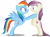 Size: 10984x8038 | Tagged: safe, artist:hourglass-vectors, fleur de verre, rainbow dash, crystal pony, pegasus, pony, the crystal empire, spoiler:s03, absurd resolution, simple background, transparent background, vector