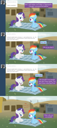 Size: 1280x2878 | Tagged: safe, artist:dtcx97, rainbow dash, rarity, pegasus, pony, unicorn, ask, filly, the cutie mark diaries, tumblr