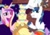 Size: 321x222 | Tagged: safe, screencap, applejack, cranky doodle donkey, matilda, princess cadance, rainbow dash, shining armor, twilight sparkle, wind rider, alicorn, donkey, earth pony, pegasus, pony, unicorn, the one where pinkie pie knows, spoiler:s05, cake, crankilda, female, implied pregnancy, male, needs more jpeg, shiningcadance, shipping, straight