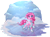 Size: 1318x988 | Tagged: safe, artist:kittehkatbar, pinkie pie, earth pony, pony, blushing, clothes, cloud, cute, diapinkes, ice, ice skates, ice skating, scarf, simple background, snow, solo, transparent background, winter