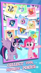 Size: 506x900 | Tagged: safe, big macintosh, carrot cake, dj pon-3, fluttershy, granny smith, pinkie pie, princess cadance, princess celestia, rarity, sassaflash, shining armor, soarin', spitfire, twilight sparkle, twilight sparkle (alicorn), vinyl scratch, zecora, alicorn, earth pony, pegasus, pony, unicorn, zebra, clothes, costume, female, mare, nightmare night costume, party horn