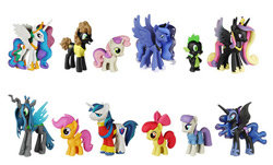 Size: 450x271 | Tagged: safe, apple bloom, cheese sandwich, maud pie, nightmare moon, princess cadance, princess celestia, princess luna, queen chrysalis, scootaloo, shining armor, spike, sweetie belle, alicorn, changeling, changeling queen, dragon, pony, unicorn, funko, funko mystery minis, mystery minis, toy