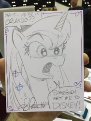 Size: 1024x1365 | Tagged: safe, artist:andypriceart, princess luna, alicorn, pony, disney world, female, horn, mare, traditional art