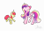 Size: 8185x5787 | Tagged: safe, artist:himitsuartmlp, apple bloom, princess cadance, alicorn, pony, absurd resolution, accessory swap, bow, confused, crown, duo, excited, fake cutie mark, happy, simple background, surprised, transparent background