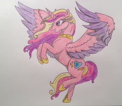 Size: 2046x1774 | Tagged: safe, artist:moonsong18, princess cadance, alicorn, pony, female, horn, solo, traditional art