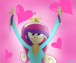 Size: 1024x853 | Tagged: safe, artist:jayivee, princess cadance, human, heart, humanized, solo