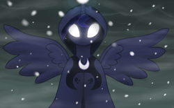 Size: 1920x1200 | Tagged: safe, artist:sutekh94, princess luna, alicorn, pony, a hearth's warming tail, glowing eyes, solo, spirit of hearth's warming yet to come