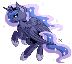 Size: 1350x1200 | Tagged: safe, artist:grimdark-graveyeard, princess luna, alicorn, pony, rear view, simple background, solo, transparent background