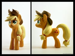 Size: 1343x1000 | Tagged: safe, artist:aufurfoxache, applejack, irl, photo, sculpture, solo, toy