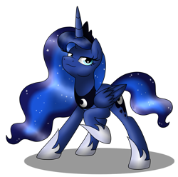 Size: 897x891 | Tagged: source needed, safe, artist:jack-pie, princess luna, alicorn, pony, simple background, solo