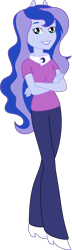 Size: 3000x10418 | Tagged: safe, artist:crimsumic, princess luna, vice principal luna, equestria girls, female, pony ears, simple background, solo, transparent background, vector