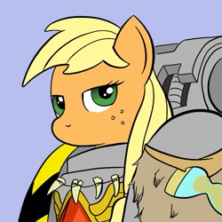 Size: 659x659 | Tagged: safe, artist:darkhestur, applejack, earth pony, pony, solo, warhammer (game), warhammer 40k