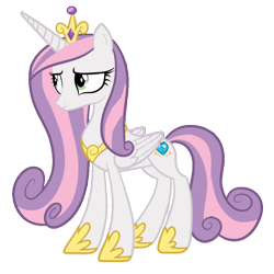 Size: 894x894 | Tagged: safe, artist:blah23z, princess cadance, sweetie belle, recolor, simple background, solo