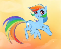 Size: 851x681 | Tagged: safe, artist:peachykit, rainbow dash, pegasus, pony, solo