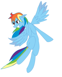 Size: 1997x2473 | Tagged: safe, artist:arcanedude34, rainbow dash, pegasus, pony, blue mane, female, mare, multicolored mane