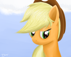 Size: 2000x1600 | Tagged: dead source, safe, artist:denial-is-tragic, applejack, earth pony, pony, hat, solo