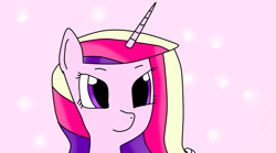 Size: 900x500 | Tagged: safe, princess cadance, alicorn, pony, abstract background, female, horn, smiling, solo