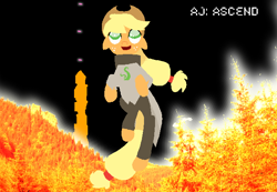 Size: 650x450 | Tagged: safe, artist:brokepegasus, applejack, god tier, god tiers, hero of life, homestuck, maid of life, solo