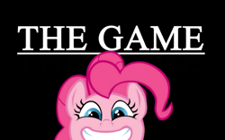 Size: 680x425 | Tagged: safe, pinkie pie, earth pony, pony, female, image macro, mare, pink coat, pink mane, text, the game