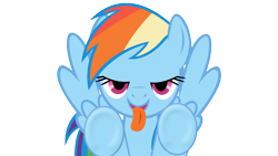 Size: 1920x1080 | Tagged: safe, rainbow dash, pegasus, pony, bedroom eyes, fourth wall, licking, screen lick, simple background, transparent background, vector