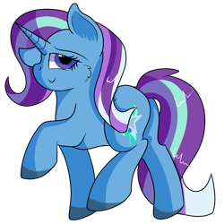 Size: 894x894 | Tagged: safe, artist:rainbowtashie, derpibooru import, starlight glimmer, trixie, oc, pony, unicorn, commissioner:bigonionbean, cute, cutie mark, flank, fusion