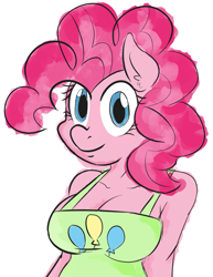 Size: 749x971 | Tagged: safe, artist:sweethd, pinkie pie, anthro, breasts, clothes, female, pinkie pies