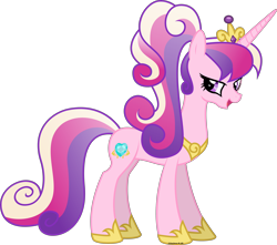 Size: 5000x4419 | Tagged: safe, artist:apony4u, princess cadance, alicorn, pony, absurd resolution, alternate hairstyle, ponytail, simple background, solo, transparent background, vector