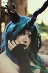 Size: 1360x2048 | Tagged: safe, artist:mercurymessenger, queen chrysalis, human, cosplay, irl, irl human, photo