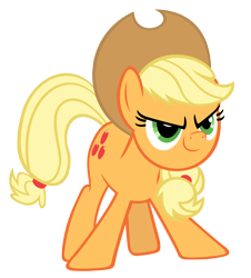 Size: 4000x4417 | Tagged: safe, artist:tzolkine, applejack, earth pony, pony, absurd resolution, simple background, solo, transparent background, vector