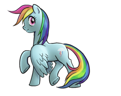 Size: 698x557 | Tagged: safe, artist:chainbird, rainbow dash, pegasus, pony, blue mane, female, mare, multicolored mane