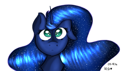 Size: 1166x682 | Tagged: safe, artist:harmony134, princess luna, alicorn, pony, floppy ears, moon, reflection, simple background, solo, transparent background