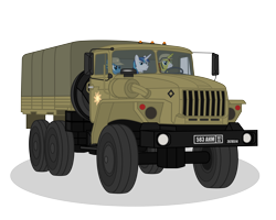 Size: 8500x6800 | Tagged: safe, artist:dolphinfox, shining armor, oc, pony, unicorn, absurd resolution, military, russian, simple background, transparent background, truck, vector