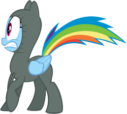 Size: 10000x8940 | Tagged: safe, artist:iamcommando13, rainbow dash, pegasus, pony, absurd resolution, clothes, hoodie, hoodie ninja, shocked, simple background, solo, transparent background, vector